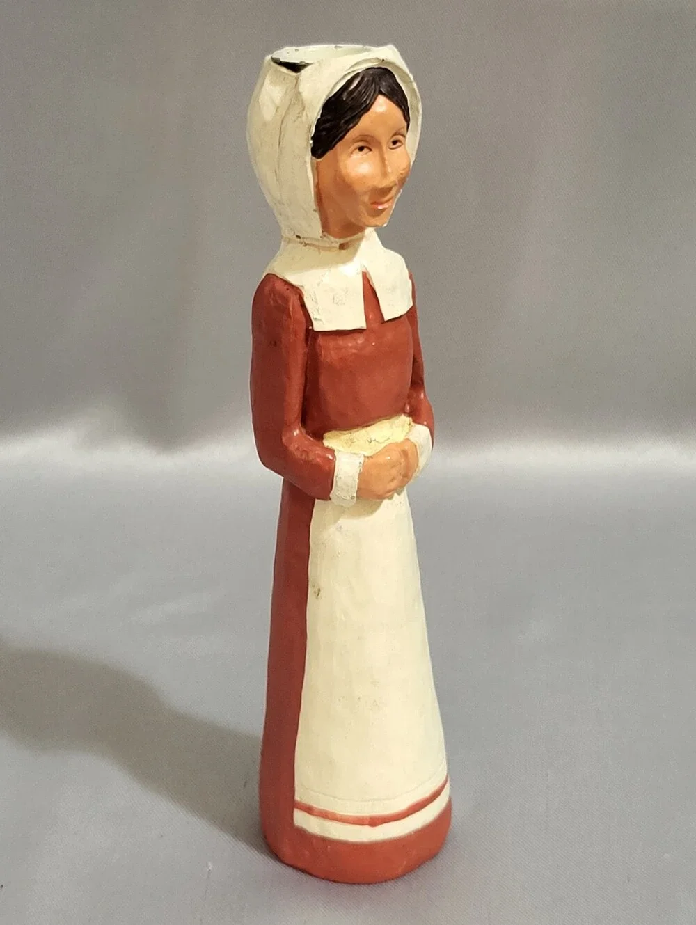 Kurt Adler Thanksgiving Pilgrim Man Woman Pair Candle Holders Primitive Folk Art